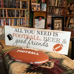 Brand New Football Wall Sign And Book 