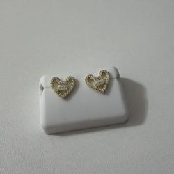 Moissanite Heart Earrings