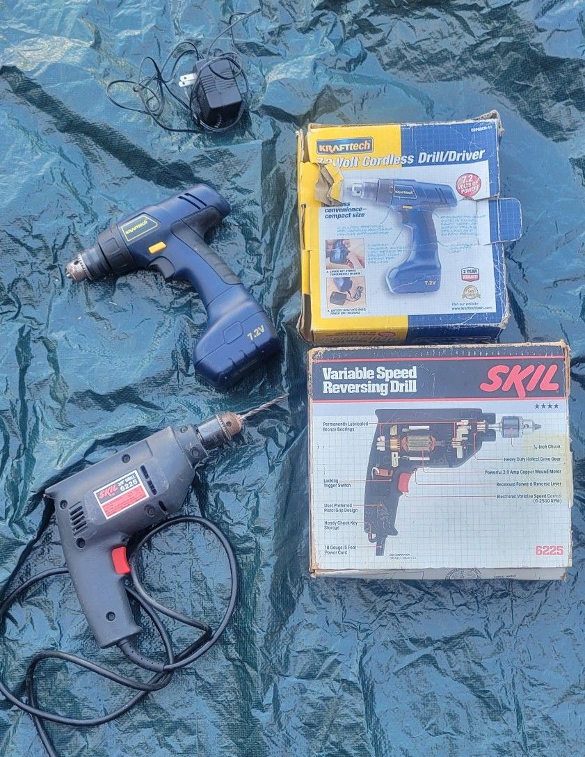 2 DRILLS - 1 BATTERY & 1 ELECTRIC