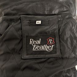 Real brand Real leather Jacket Biker Style 4XL