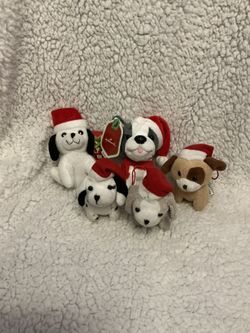 Plush Christmas Puppies Lot