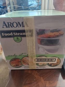 Aroma 6-Quart Food Steamer - Tiered Healthy Cooking