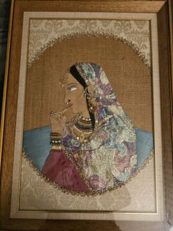 hand embroidered painting
