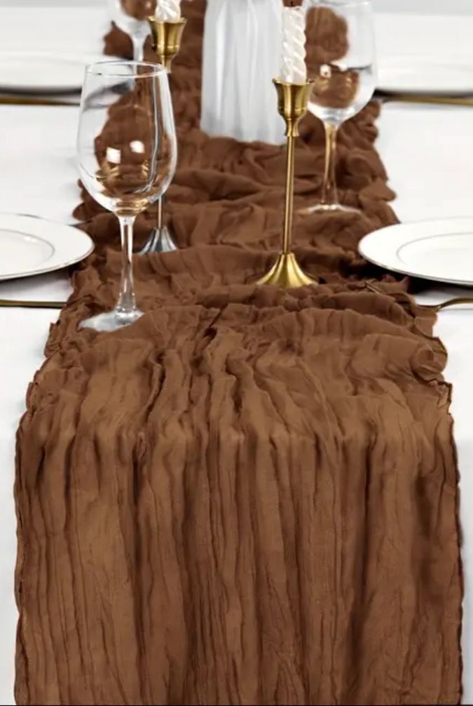 Chocolate Cheesecloth Table Runners 10 Ft Lg New $2 Each