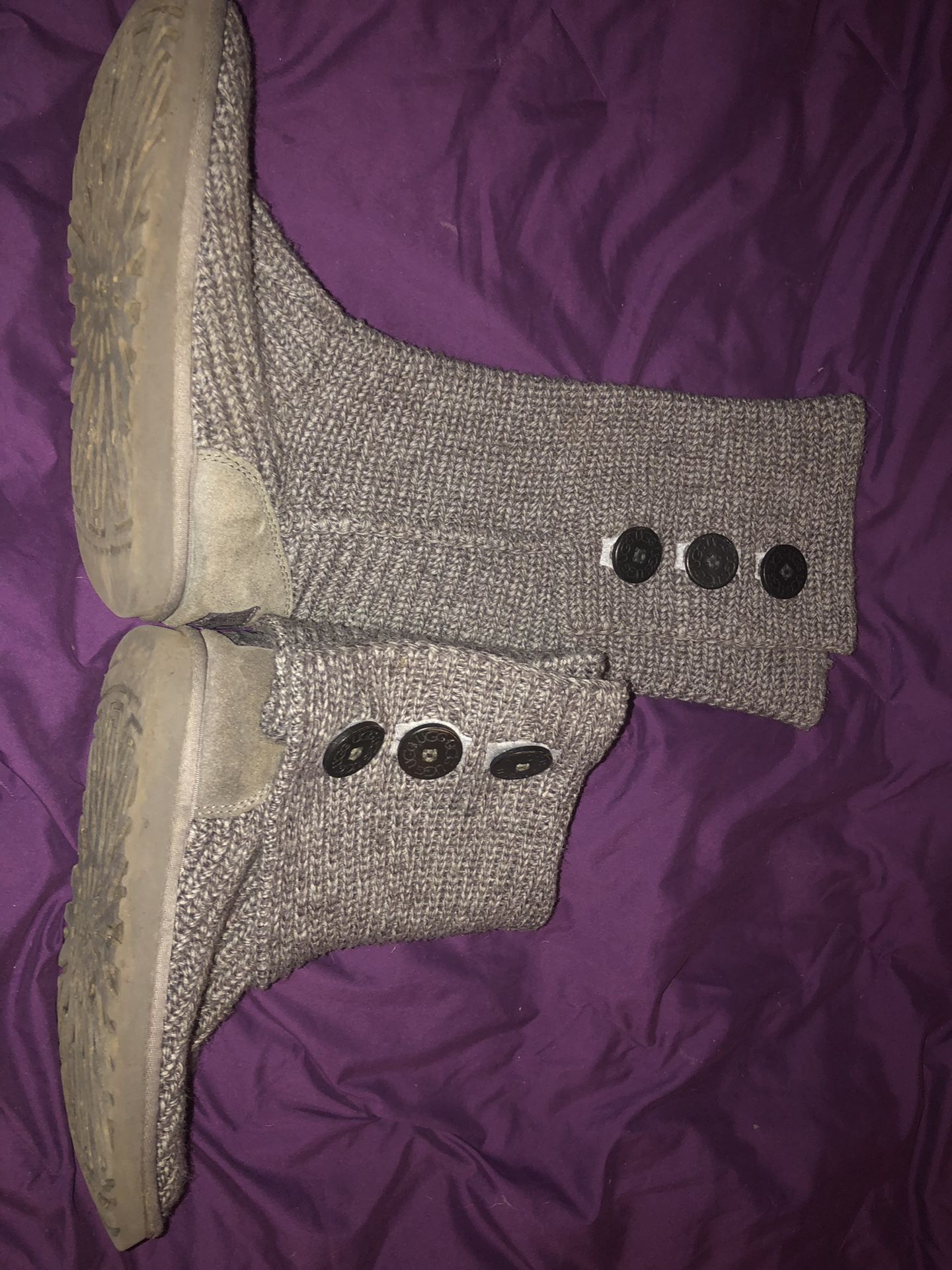 Ugg Boots - Size 7 grey sweater