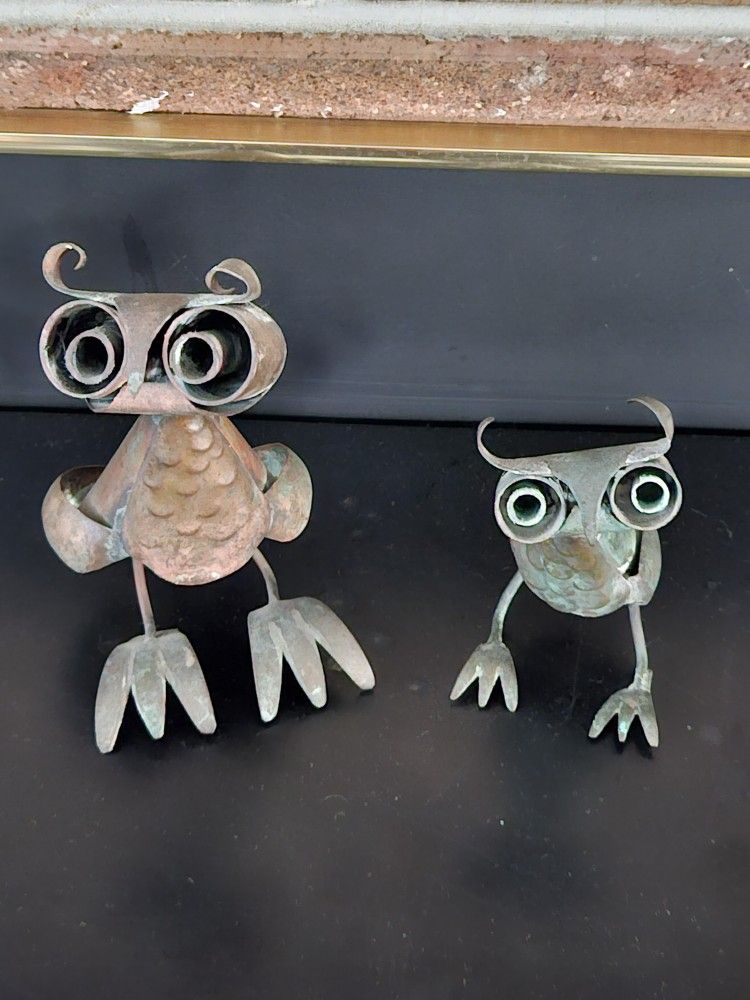 Unique Copper Owls 