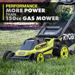Robi 18v Cordless Lawn Mower Kit W4bh 2 Charger 