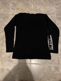 Vintage 90s 2000s Dolce & Gabbana Knit Cotton Sweater SZ XL Black