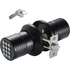 Keypad Door Knob Lock, Keyless Entry Door Lock with Anti-Slip Handle, Auto Lock