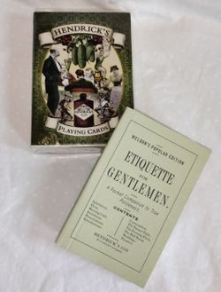 Hendrick's Gin Playing Card Deck & Repro Vintage Men's Etiquette Book