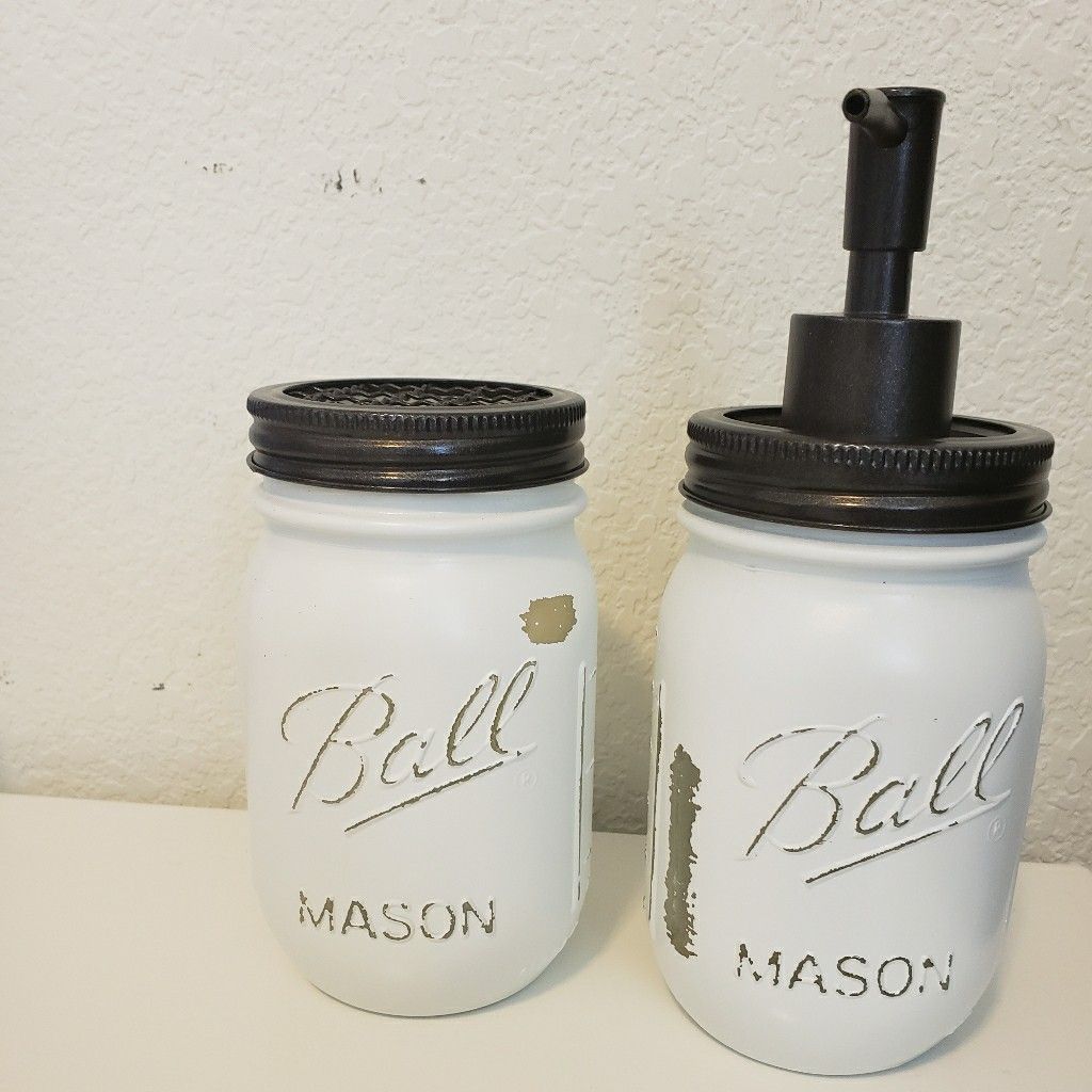 Bathroom mason jar decor