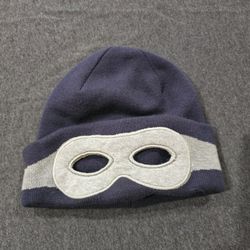 H&M Kids' Blue Beanie Hat with Mask Design