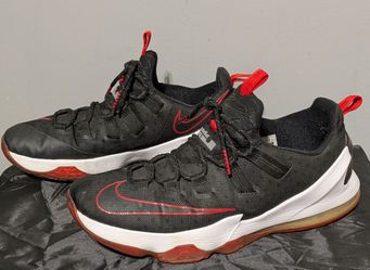 Nike LeBron 13 Men's size 14 Low Black Red White #831925-061
