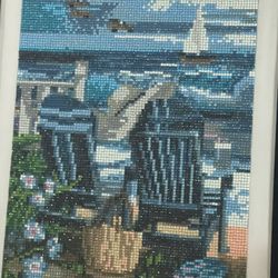 Ocean, Seascape, Diamond Dots, Artwork,painting Wall Art Beach