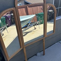 Tri Fold Vanity Mirror Or Headboard 