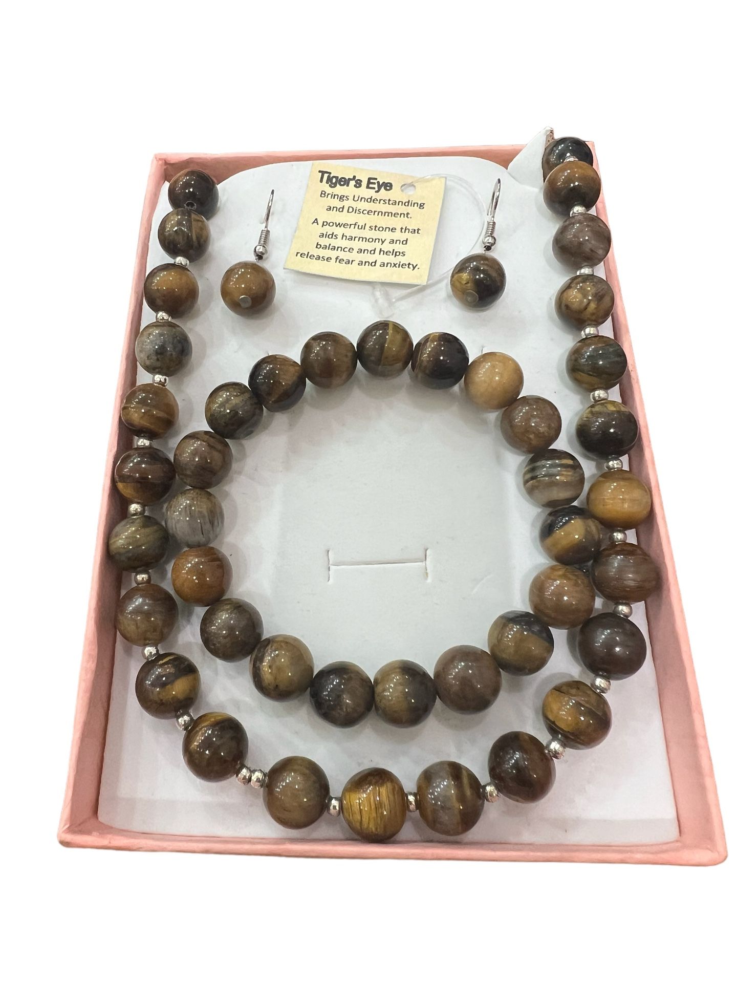 BrownTiger’s Eye Bead Jewelry Set