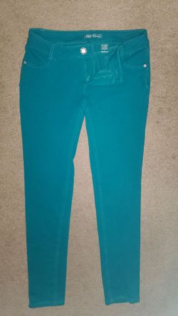 Women's teal skinny pants
