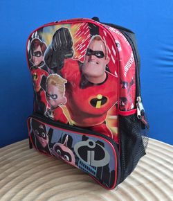 Disney Incredibles 2 ~ 16" School Backpack with reflective strips