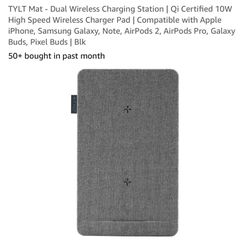 Tylt Mat Dual Wireless Charging Port