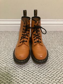 Dr. Martens Air Wair pumpkin colored boots size 7