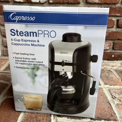 4-Cup Espresso And Cappuccino Machine Steam Pro (Brand New In Box)