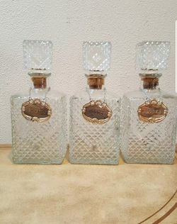 I.W Harper glass decanter designer bottle