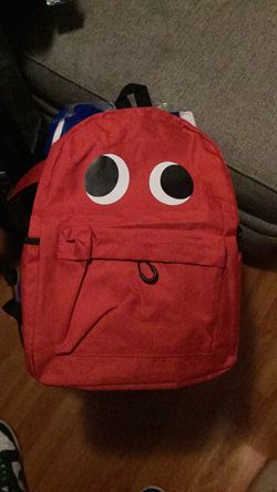 Rainbow friends Red Backpack with Eye Design kids backpack new  back to school
