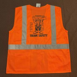Class 2 Mesh High Visibility Reflective Type R Orange 4Pockets Safety Vest 3XL,2XL,XL,L,M,S