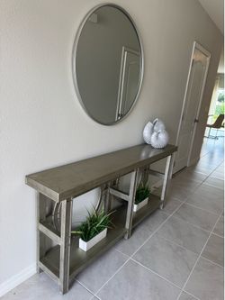 Coast to Coast Entryway Sofa Table w/ Mirror - Model Home Furniture