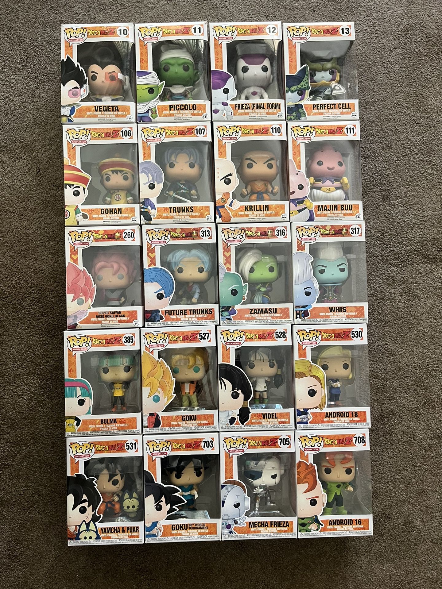 Funko Pop Dragon Ball Z        ( Hesperia Ca )