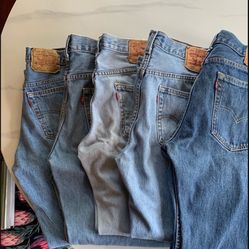 Vintage Levi Jeans, 5 Pair