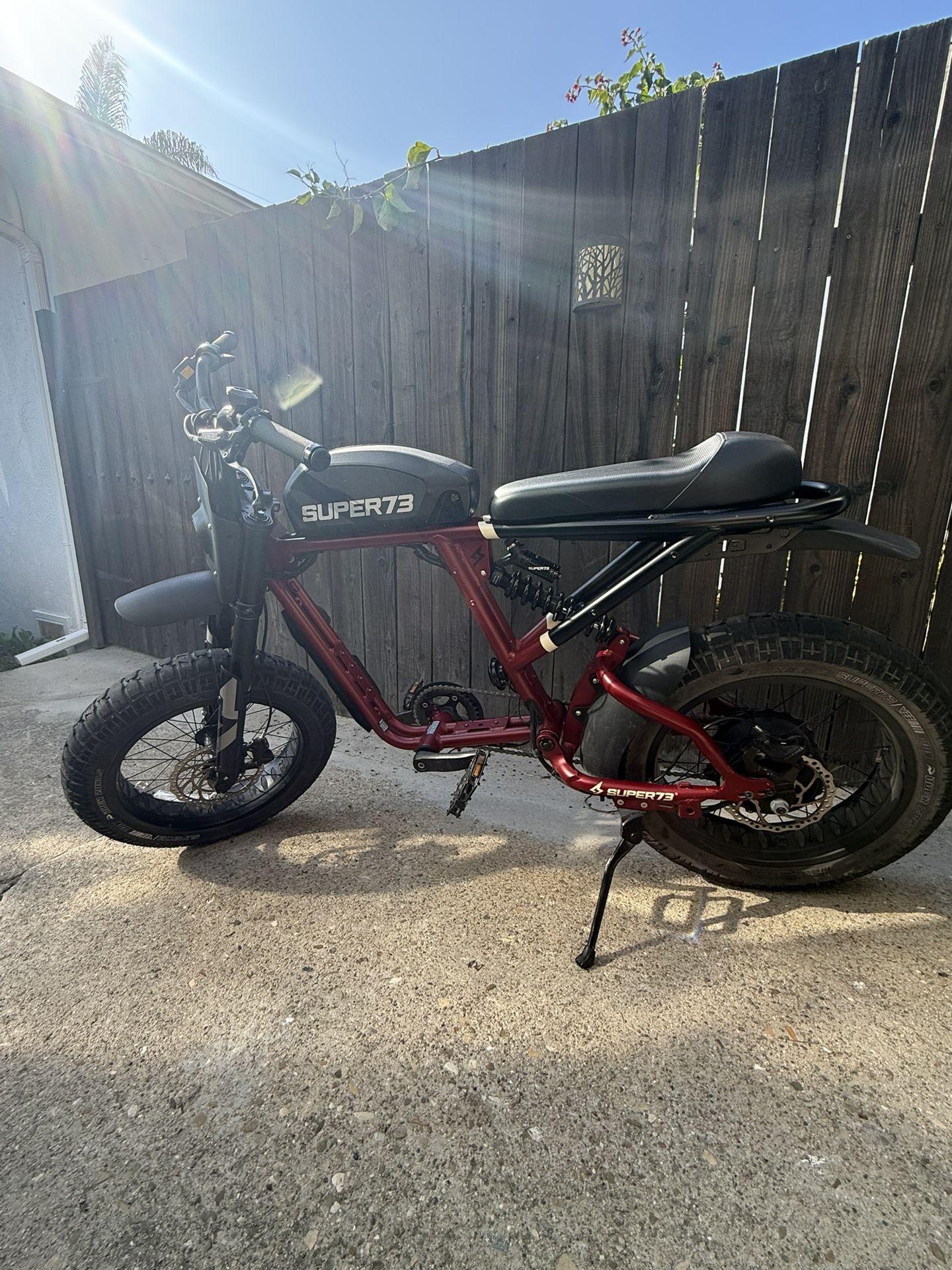 Super73 RX E bike in Carmine red with new motor