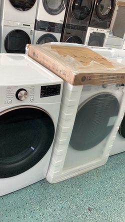 Washer front load new in box and dryer gas  open box LG white