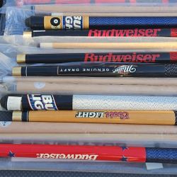 Vintage Pool Table Sticks 
