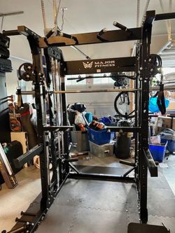 NEW IN BOX - IN STOCK- Major Fitness B52 PRO Squat Rack Power Cage Functional Trainer with Smith Machine