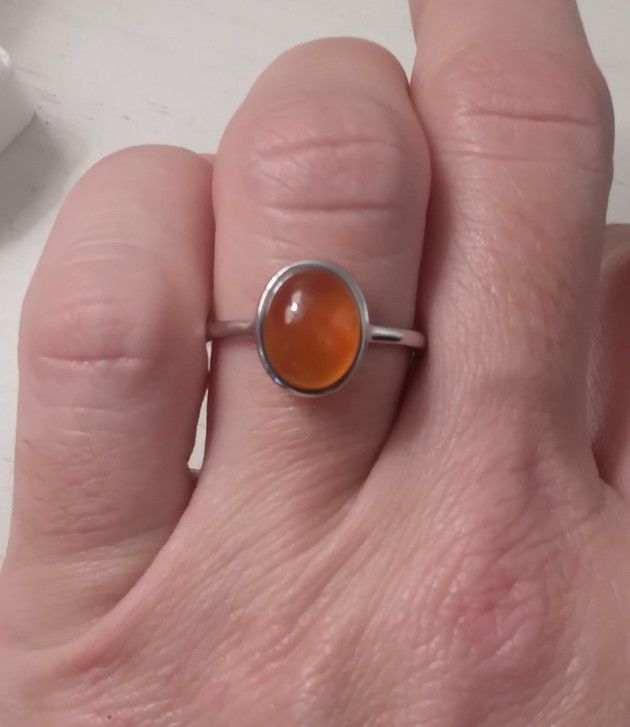 Handmade, Natural Carnelian Ring