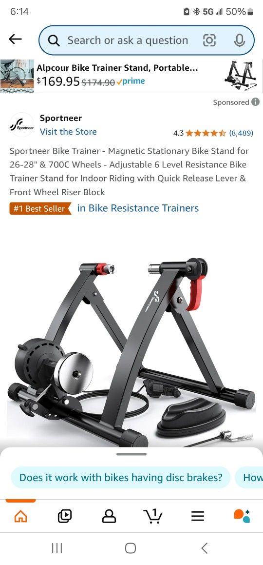 Sportneer Magnetic Indoor Bike Trainer