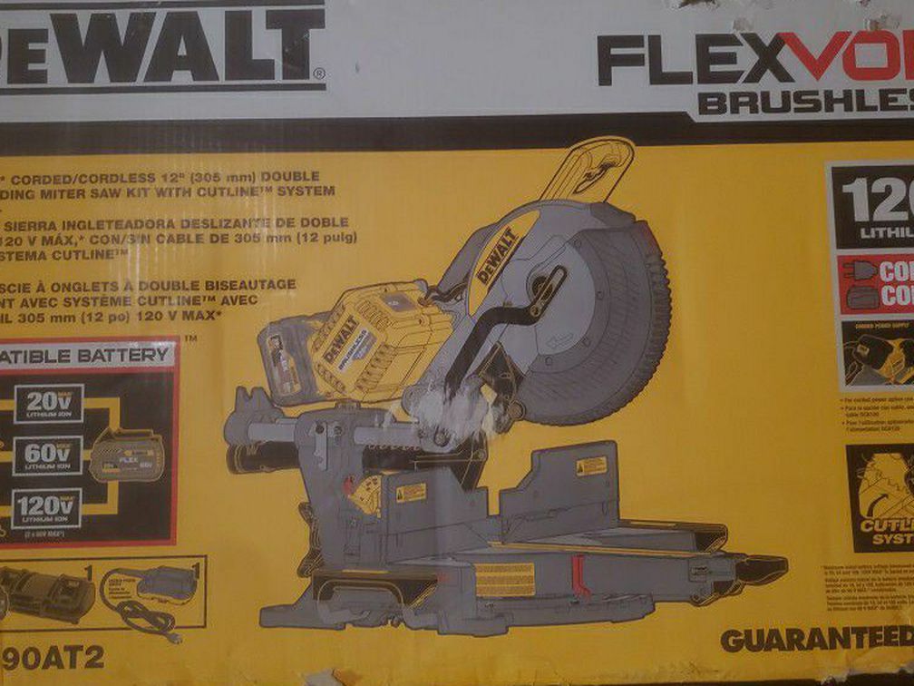FLEXVOLT 120-Volt MAX Cordless Brushless 12 in. Miter Saw with AC Adapter