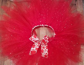 Red tutu skirt Valentine's Day