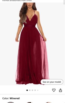 Burgundy long dress