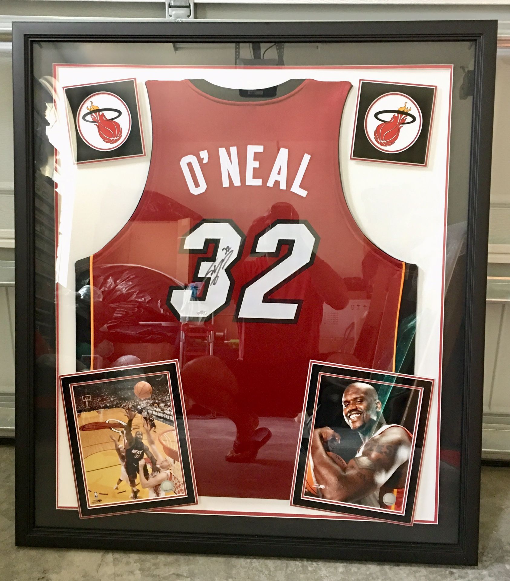 Shaquille O'Neal Autographed and Framed Miami Heat Jersey