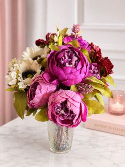 Artificial flowers in vase