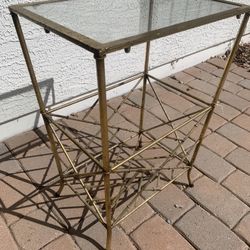 Glass Gold Table