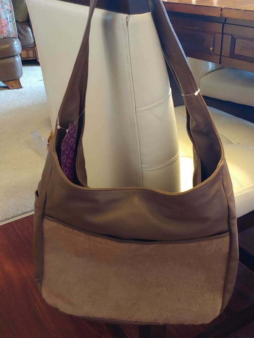 Carol Brodie Rarities Soft Guenuine  Leather Haircalf Large Hobo