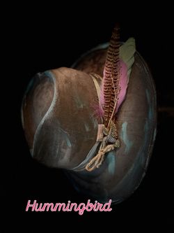 The Hummingbird Hat 🩵💫💜 custom one of a kind gray color size Medium