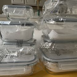 16pcs Leakproof Glass Food Storage Containers 