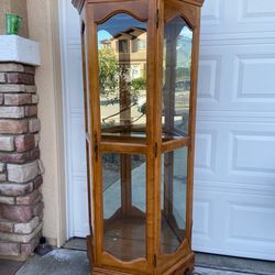 Antique Lighted 5 shelf  curio