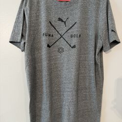 Puma Golf T Shirt Size Large Gray
