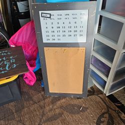 Cork Board With Calendar 36x18