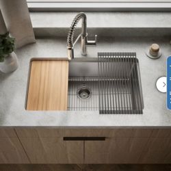 Kohler Provo 33" Dual Mount Single-bowl Workstation Kitchen Sink Kit